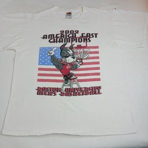 VTG Boston University T Shirt Boston Terriers 2002 America East Champions Size L